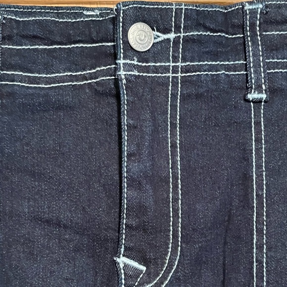 True Religion Denim Cargo Midi Skirt NWT Y2K Cotton Streetwear Dark Wash - Picture 9 of 16